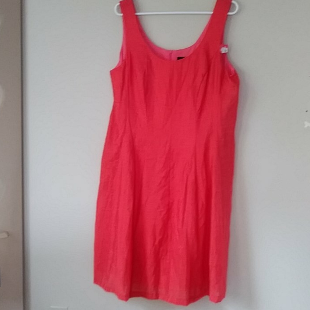 Aditi Lined Coral Dress Plus Size 16